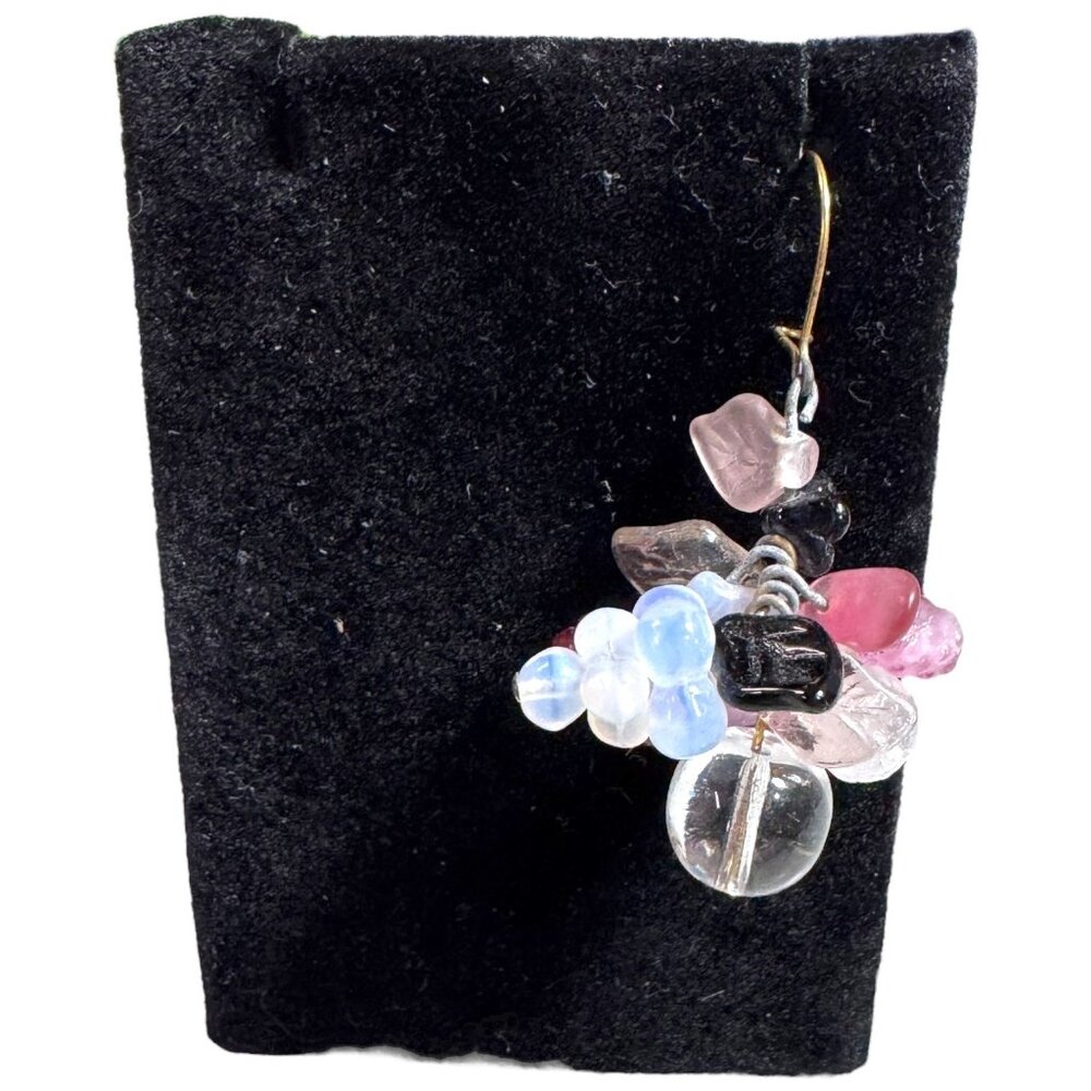 Handcrafted For pendant Glass Beaded Drop Earring Artisan Vintage Single Crafts